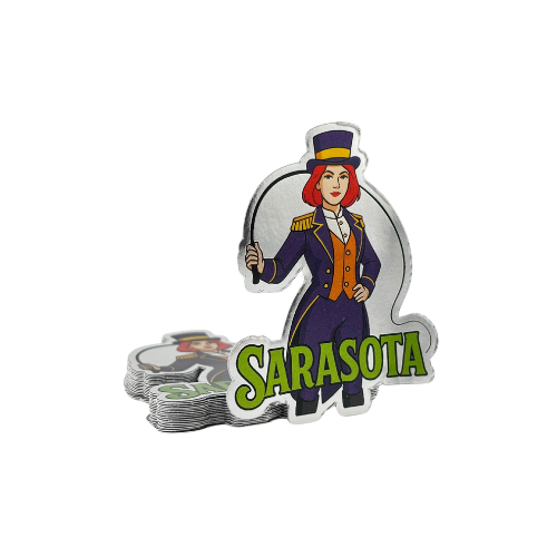 Premium Silver Chrome Die Cut Stickers