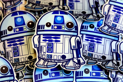 Collection of R2-D2 stickers from Star Wars